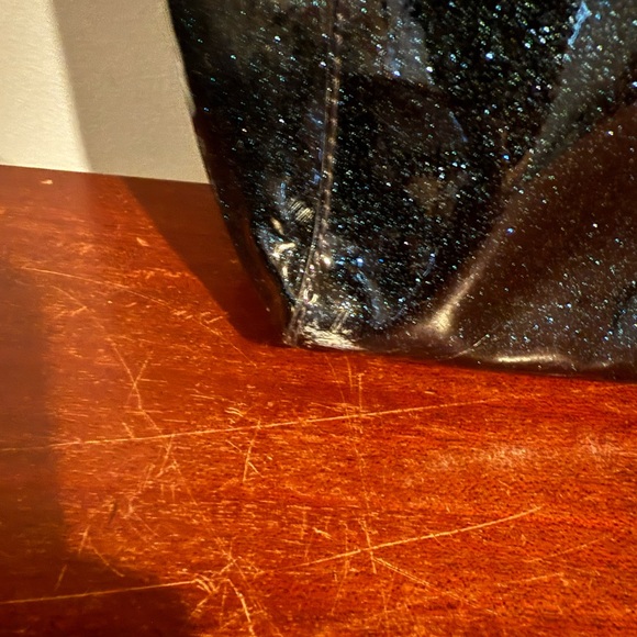 Kate Spade Blue Sparkle Totes with Elegant Glossy and Matte Textures - Picture 2 of 3